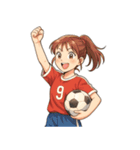 サッカー 女子 部活 スポーツ（個別スタンプ：24）