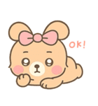 ふんわりリボンうさぎ（個別スタンプ：5）