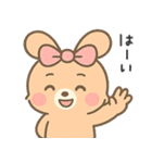 ふんわりリボンうさぎ（個別スタンプ：16）