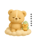 毎日使える「3Dぬいぐるみくまさんとトリ」（個別スタンプ：36）