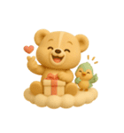毎日使える「3Dぬいぐるみくまさんとトリ」（個別スタンプ：40）