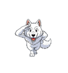 【敬礼オオカミ 1】（個別スタンプ：1）