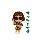 女の子の無難なスタンプ3（個別スタンプ：3）