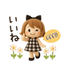 【3D】ずっと使える♡くるりんボブガール（個別スタンプ：4）