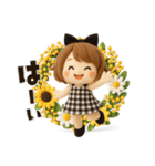 【3D】ずっと使える♡くるりんボブガール（個別スタンプ：8）
