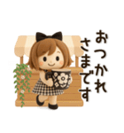 【3D】ずっと使える♡くるりんボブガール（個別スタンプ：9）