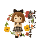 【3D】ずっと使える♡くるりんボブガール（個別スタンプ：12）