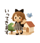 【3D】ずっと使える♡くるりんボブガール（個別スタンプ：16）