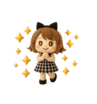 【3D】ずっと使える♡くるりんボブガール（個別スタンプ：30）