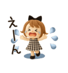 【3D】ずっと使える♡くるりんボブガール（個別スタンプ：35）