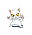 【戦う猫 1】（個別スタンプ：1）