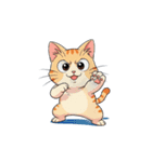 【戦う猫 1】（個別スタンプ：2）