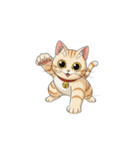 【戦う猫 1】（個別スタンプ：3）