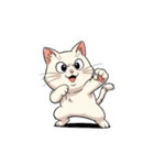 【戦う猫 1】（個別スタンプ：4）