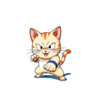 【戦う猫 1】（個別スタンプ：7）