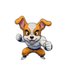 【戦う犬 1】（個別スタンプ：2）