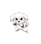 【戦う犬 1】（個別スタンプ：7）