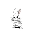 【戦うウサギ 1】（個別スタンプ：6）