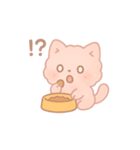 ふわふわピンクねこの毎日スタンプ（個別スタンプ：4）
