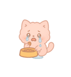ふわふわピンクねこの毎日スタンプ（個別スタンプ：5）