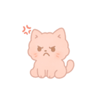 ふわふわピンクねこの毎日スタンプ（個別スタンプ：6）
