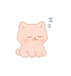 ふわふわピンクねこの毎日スタンプ（個別スタンプ：7）