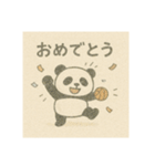 バスケパンダ(鉛筆)（個別スタンプ：1）