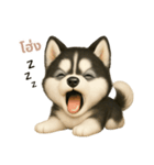 ワンだふる｜シベリアンハスキー【タイ語】（個別スタンプ：8）