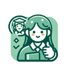 サムズアップ！エメラルドグリーンスタンプ（個別スタンプ：2）