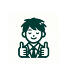 サムズアップ！エメラルドグリーンスタンプ（個別スタンプ：5）