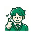 サムズアップ！エメラルドグリーンスタンプ（個別スタンプ：8）