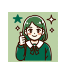 サムズアップ！エメラルドグリーンスタンプ（個別スタンプ：10）