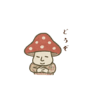 人面草紙風きのこスタンプ（個別スタンプ：6）