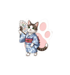 猫のなつの風物詩（個別スタンプ：5）