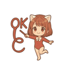 ぴょんこ先輩のイラストで言葉をお届け！（個別スタンプ：2）