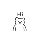 Hello！ くまの英語スタンプ（個別スタンプ：1）