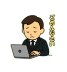 パソコンで仕事中（個別スタンプ：23）