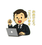 パソコンで仕事中（個別スタンプ：25）