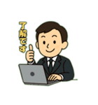 パソコンで仕事中（個別スタンプ：29）