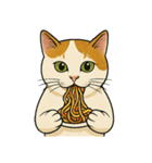 食べるねこ（個別スタンプ：1）