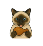 食べるねこ（個別スタンプ：3）