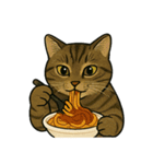 食べるねこ（個別スタンプ：9）