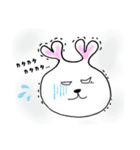 ハート耳うさぎのスタンプ（個別スタンプ：5）