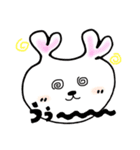 ハート耳うさぎのスタンプ（個別スタンプ：8）