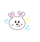 ハート耳うさぎのスタンプ（個別スタンプ：9）