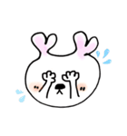 ハート耳うさぎのスタンプ（個別スタンプ：13）