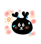 ハート耳うさぎのスタンプ（個別スタンプ：14）