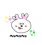 ハート耳うさぎのスタンプ（個別スタンプ：16）