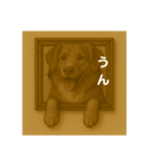 犬のトリックアート2(中型犬)（個別スタンプ：8）