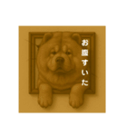 犬のトリックアート2(中型犬)（個別スタンプ：22）